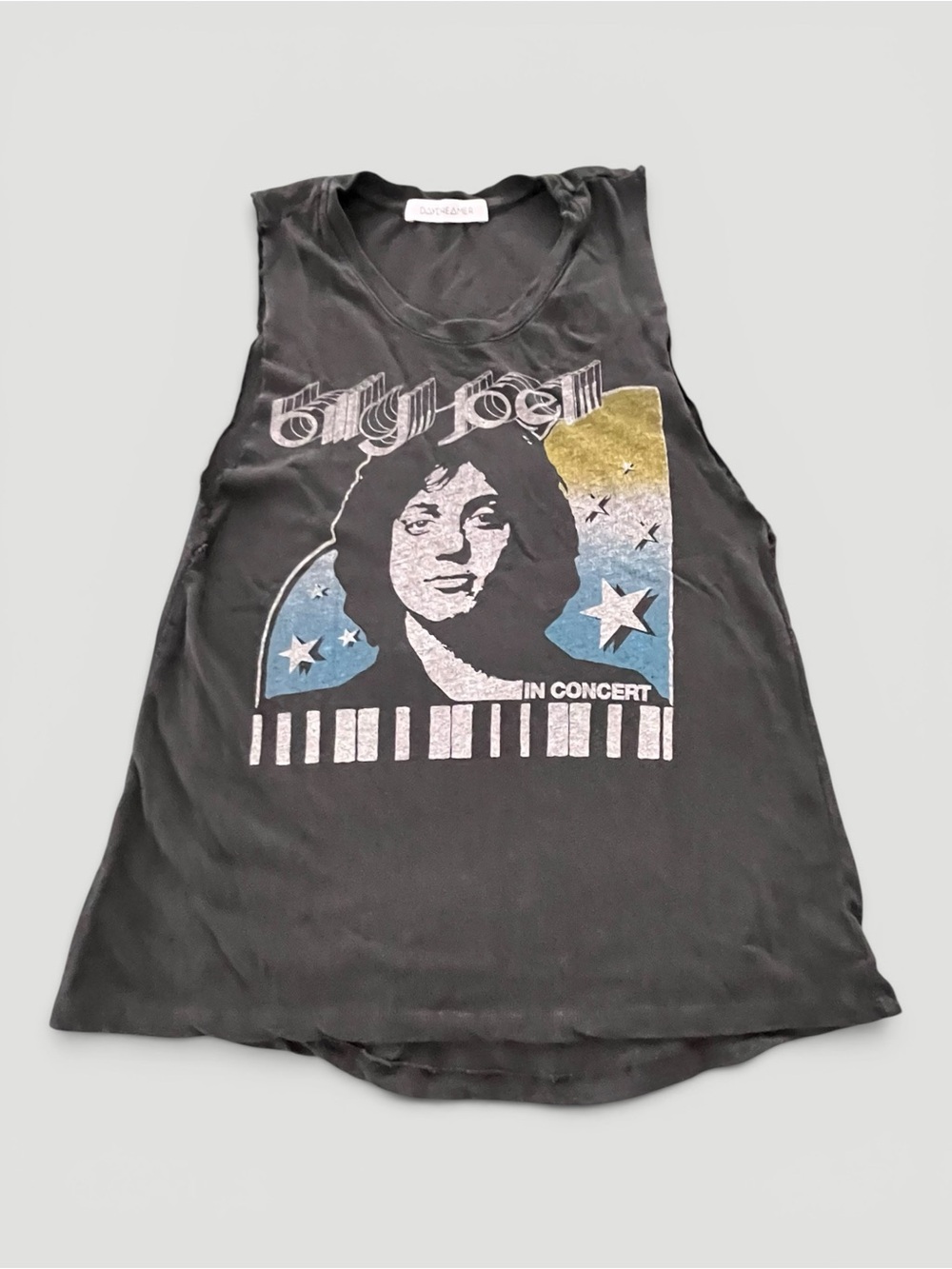 Daydreamer Billy Joel 52nd Street Cut Sleeve Muscle Tank Faded Black Size M EXC